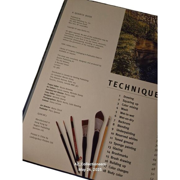 Watercolor two books in one by Joe Francis Dowden - sterling / silver books - is - Picture 2 of 7